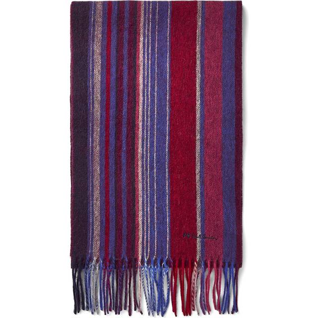Muffler Scarf PS Reversible Torrent Stripe Lambswool Red Multicolor 150K N074 28 UK [Paul Smith] 100% Men's [Item]