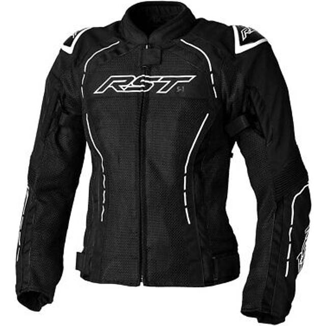 RST S-1 Mesh, textile jacket waterproof women , color: Black/White , size: XXL