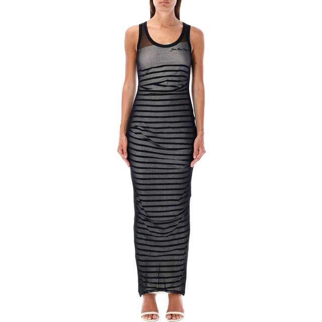 Jean Paul Gaultier, Klänning, Dam, M, Tyll, Navy Marinière Racerback Top - black (M)