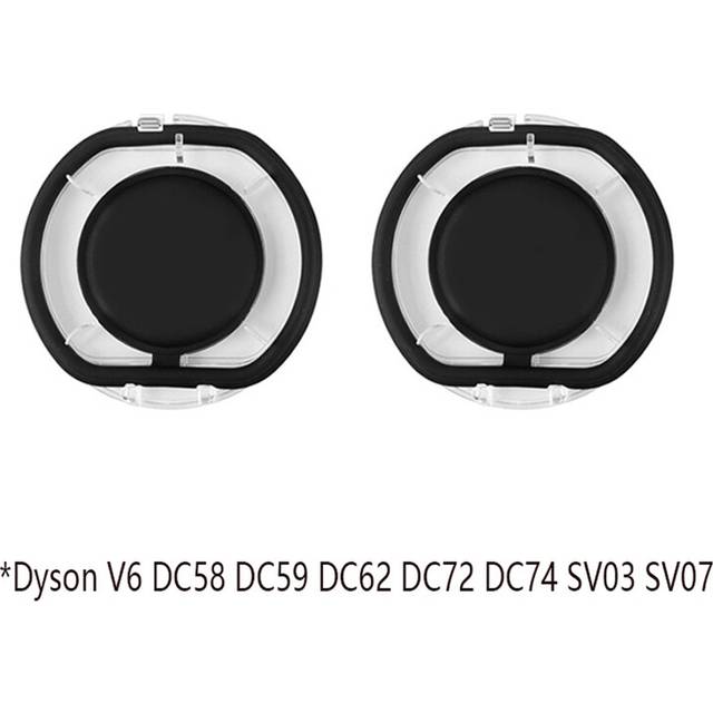 (2pcs V6) Dust Bin Top Fixed Sealing Ring And Base Lid for Dyson V6 V7 V8 V10 V11
