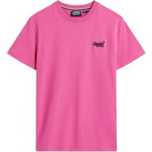 Superdry Essential Logo Embroidered T-Shirt - Bright Pink, Bright Pink, Size 3Xl, Men - 3XL