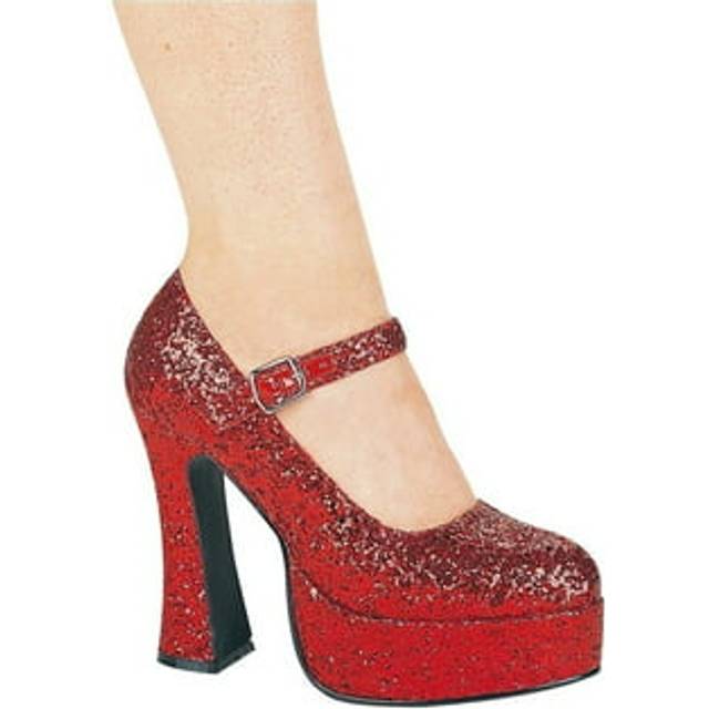 Women&#39;s Pink Glitter Mary Jane Platform Shoes (11)