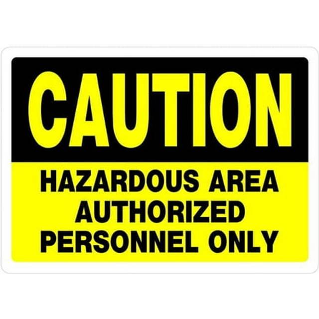 5028915 SIGN CAUTION HZRD 10X14 Hillman English White Caution Sign 10 in. H X 14 in. W (Pack of 6)