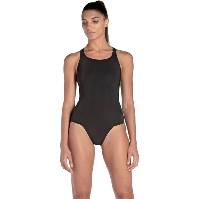 Women's 1-piece swimsuit Arena Mesh Panels Power - Noir