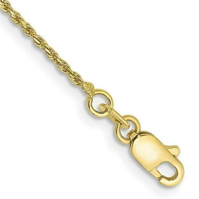 10K Yellow Gold 1.15 mm Diamond-Cut Machine Made Rope Chain 7 in. Bracelet