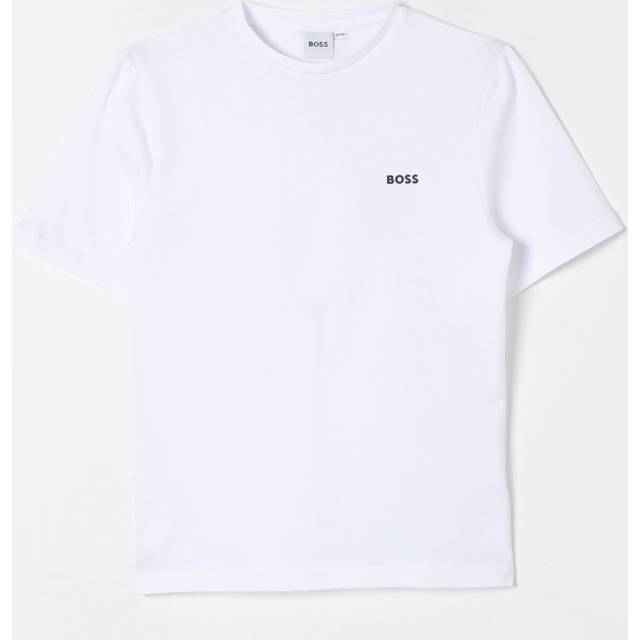 BOSS Kids' Small Logo Short Sleeve T-Shirt, White