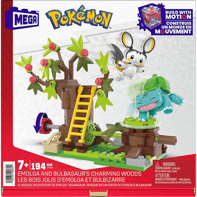 Mega Pokemon Emolga & Bulbasaur Charming Woods