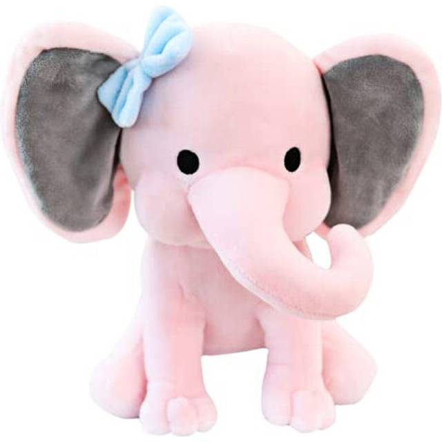 Elephant stuffed animals - kawaii plushiesToys for Baby, Boy, Girls Plush Toys Gifts - Great for Nursery, Room Decor, 25cm (Pink)