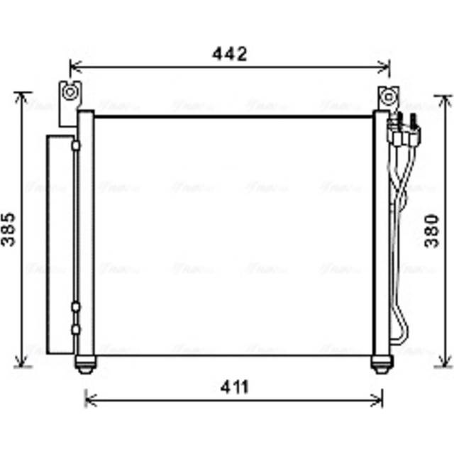 Condenser, air conditioning KAA5158D Ava Quality Cooling KAA5158D