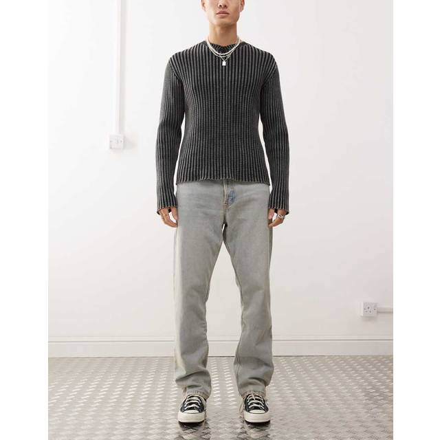 Dr Denim – Dash – Ljusa, vintagetvättade, raka jeans i regular fit-Blå