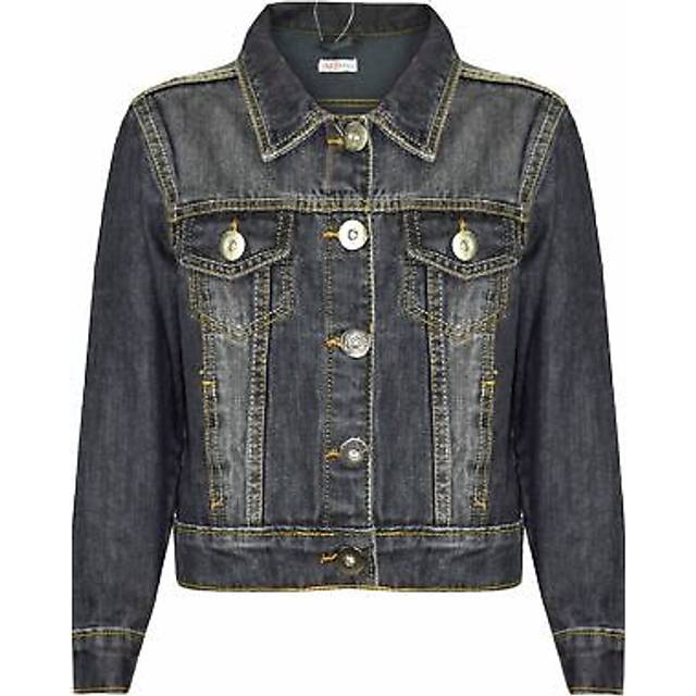 (5-6 Years) Kids Girls Jackets Designer Denim Style Fashion Black Jeans Jacket Coats 3-13 Yr