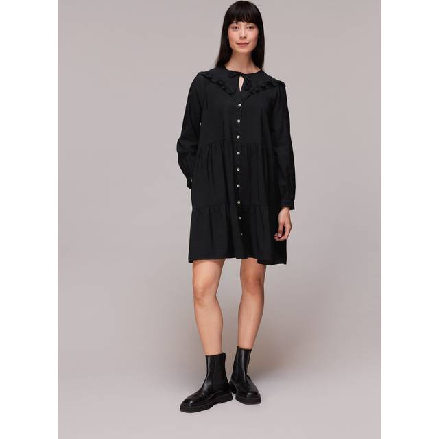 Black Willa Frill Trapeze Mini Dress (8)