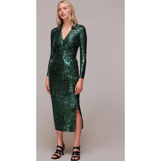 Green Sequin Column Skirt (14)