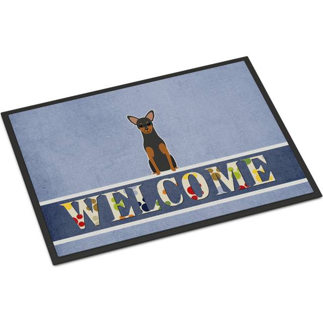Caroline's Treasures Manchester Terrier Welcome Doormat 18 x 27 Multicolor