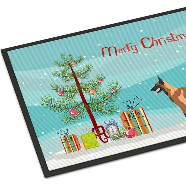 """""Caroline's Treasures Malinois Belgian Shepherd Christmas Doormat 24"""""""" x 36"""""""" Multicolor"""""