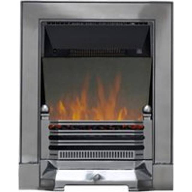 Focal Point Fires 2kW Edwardian Cast Iron LED Reflective Inset Electric Fire - Satin Chrome, Silver