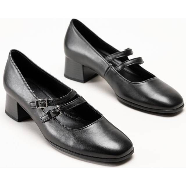 Gabor - Svarta pumps i skinn storlek 4.5 Klackskor - Black (4.5)