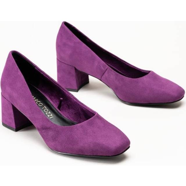 Marco Tozzi - Lila pumps i mockaimitation storlek 39 Klackskor - Grape (39)