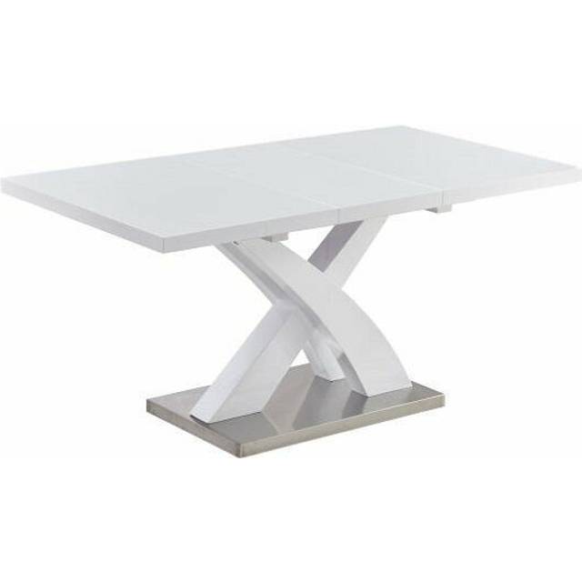 Axara Small Extending High Gloss Dining Table In White