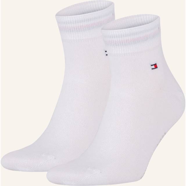 Tommy Hilfiger 2-pack Men Quarter Sock - White - Strl 47/49 * Kampanj *