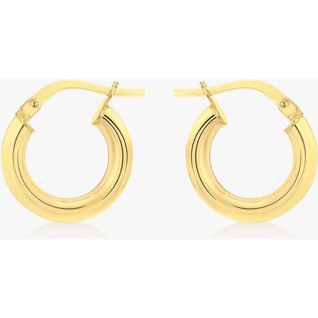 IBB 9ct Gold Polished Hoop Creole Earrings, Gold