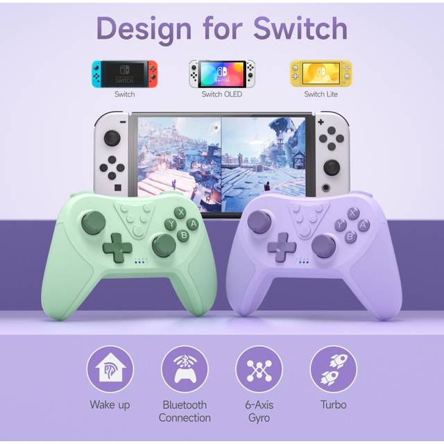 EasySMX T37 Trådlös Kontroll till Nintendo Switch - Grön