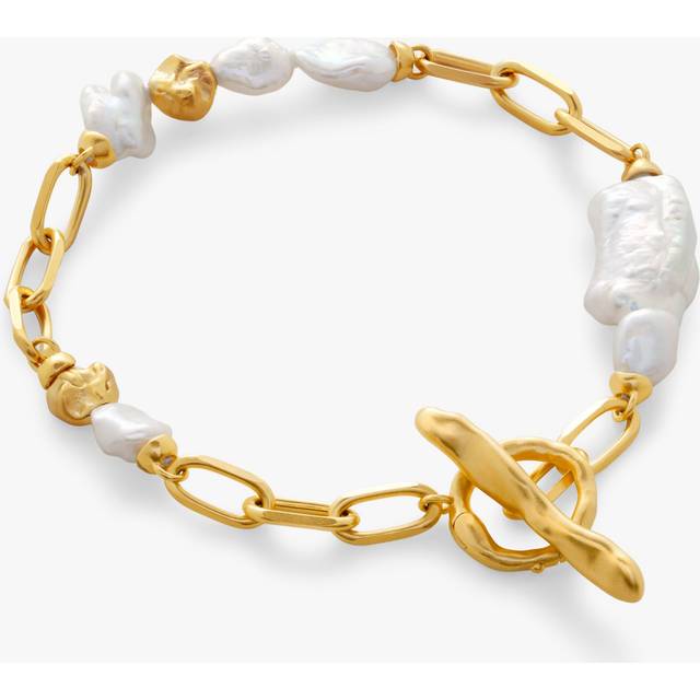 Monica Vinader x Amy Powney Keshi Pearl Chain Bracelet, Gold