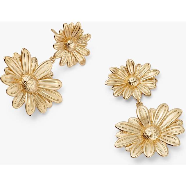 Daisy London Daisy Flower Drop Earrings, Gold