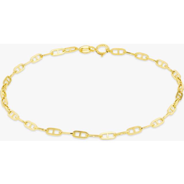 IBB 9ct Gold Small Square Rambo Bracelet, Gold