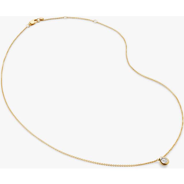 Monica Vinader Lab Grown Diamond Solitaire Pear Chain Necklace