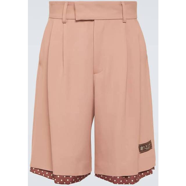Amiri Layered polka-dot high-rise shorts - pink (UK 30)