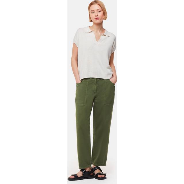 Whistles Petite Tessa Utility Trousers, Khaki