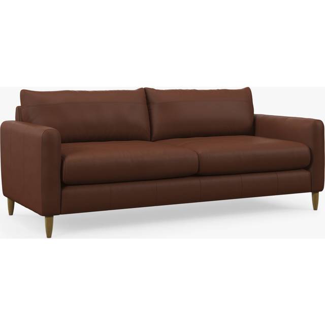John Lewis Bailey II Grand 4 Seater Leather Sofa, Light Leg
