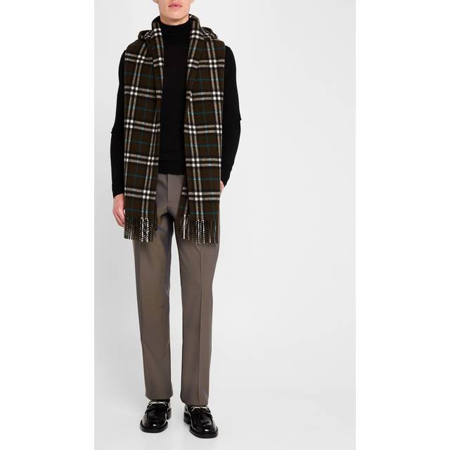 Giant Check Hooded Cashmere Scarf - Snug (01)