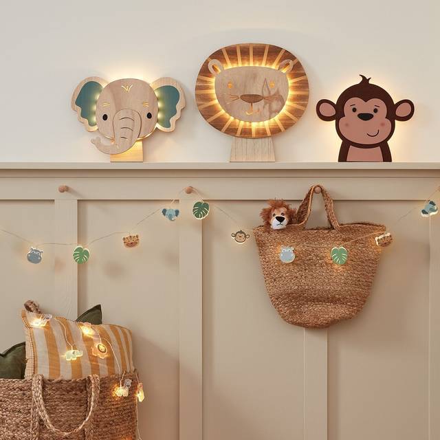 Children's Safari Bedroom Lighting Bundle - Warm White