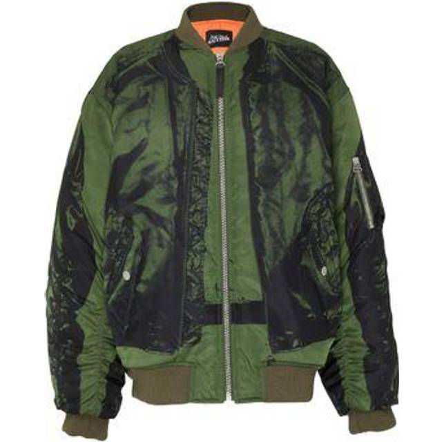 Jean Paul Gaultier Khaki 'The Trompe L'œil' Bomber Jacket - 4100-KHAKI/BLACK - S