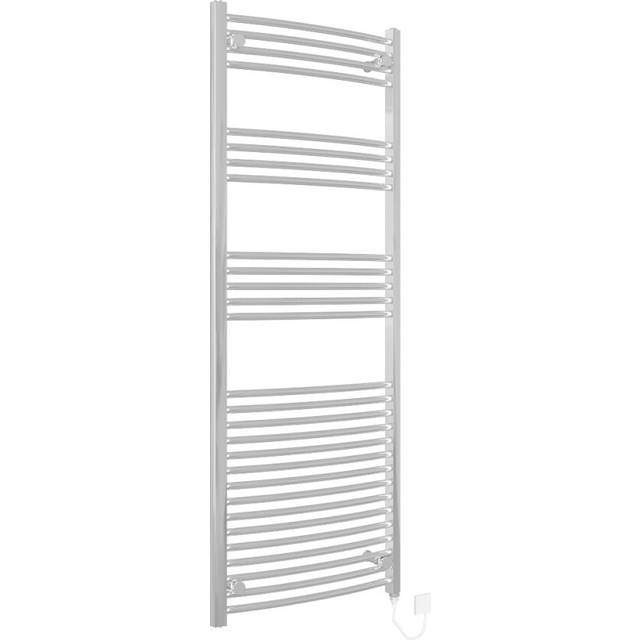 Vienna 1600 x 600mm Curved Chrome Electric Heated Towel Rail