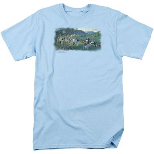 Trevco Sportswear WW231-AT-4 Wildlife Gods Country Adult Regular Fit Short Sleeve T-Shirt, Light Blue - Extra Large
