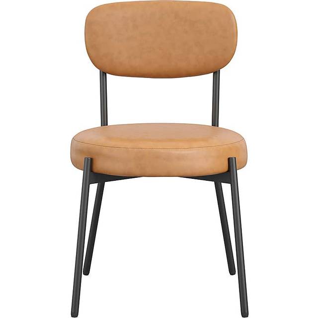 LPD Smith Carmel Set of 2 Faux Leather Dining Chairs
