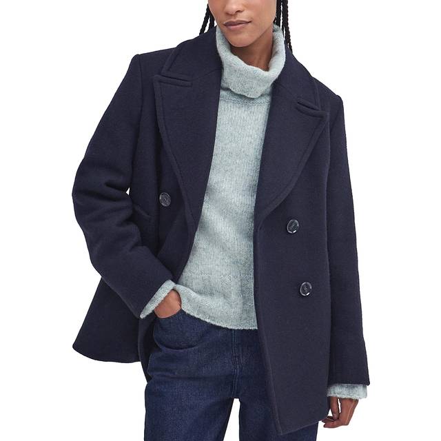 Barbour Ingrid Wool Peacoat - Blue