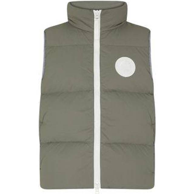 Canada Goose Lawrence Puffer Vest White Disc (Men, Sagebrush, M) (M)