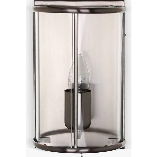 Impex Russell Lispach Wall Light In Satin Nickel 1lt, Silver