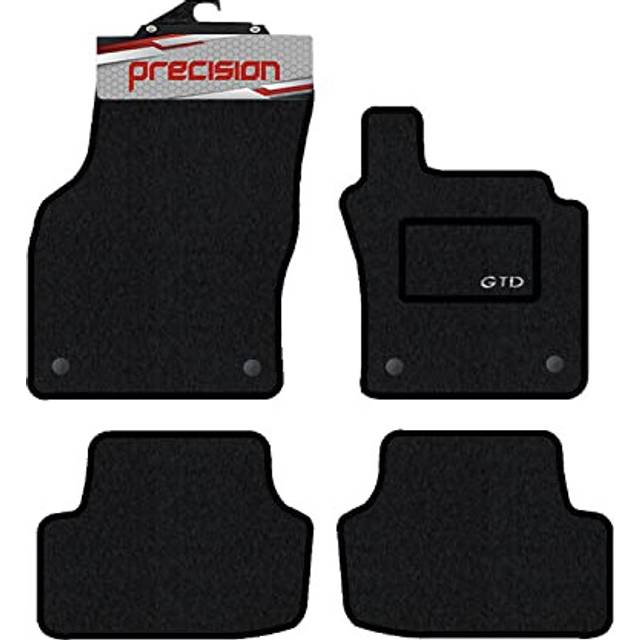 Precision Black Car Mats with GTD Logo For VW Golf MK7 (2013-2020) - SSQGTD42