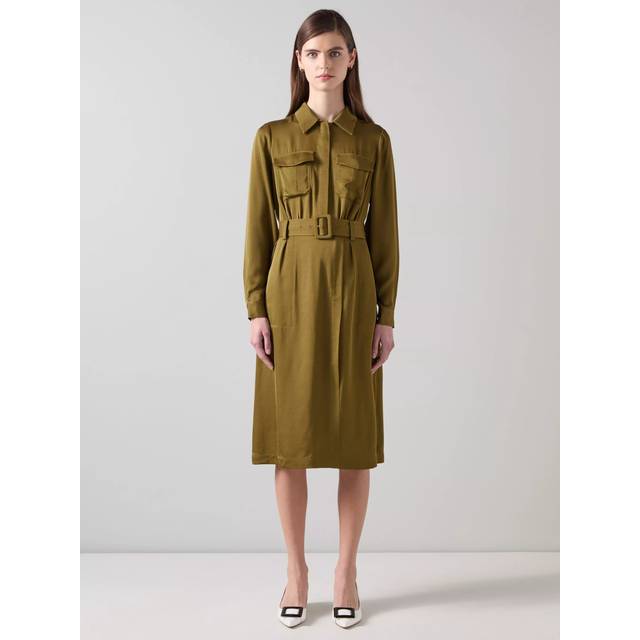 L.K.Bennett Newton Shirt Dress, Olive