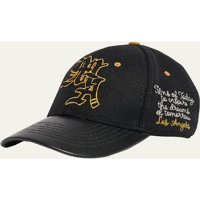 AMIRI Black & Yellow 'MA' Varsity Cap - Black - UNI