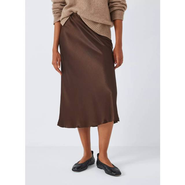 Rails - Brown Anya Satin Slip Skirt L