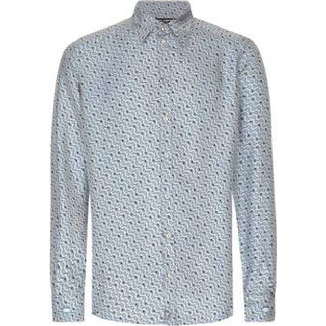 Dolce & Gabbana Silk Martini-fit Shirt With Tie Print - Man Shirts #n/a 44