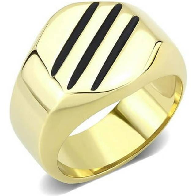 Alamode TK3598-9 Men IP Gold Stainless Steel Ring with No Stone in No Stone - Size 9
