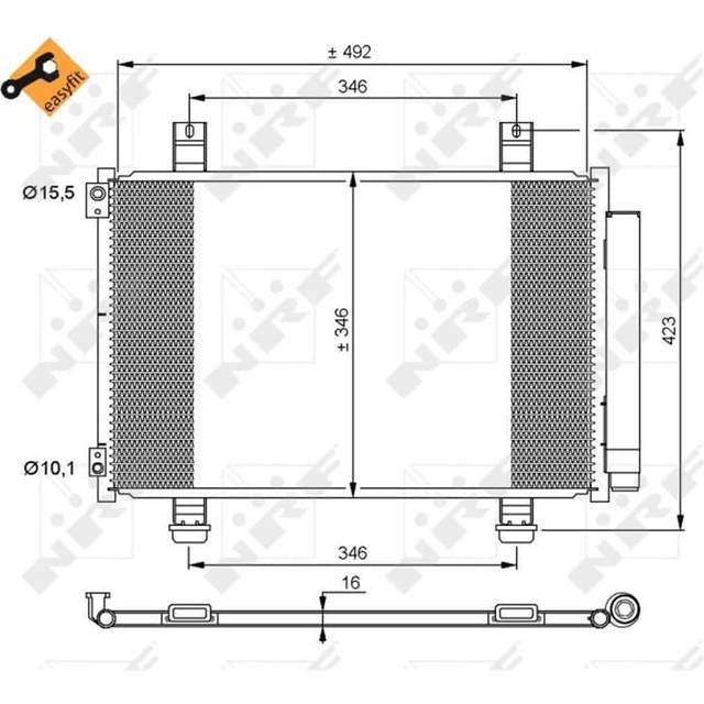 Condenser, air conditioning EASY FIT 35854 NRF 35854