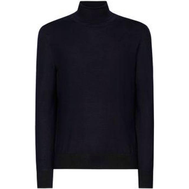 Dolce & Gabbana Cashmere And Silk Turtle-neck Sweater - Man Sweaters And Cardigans Blue 54